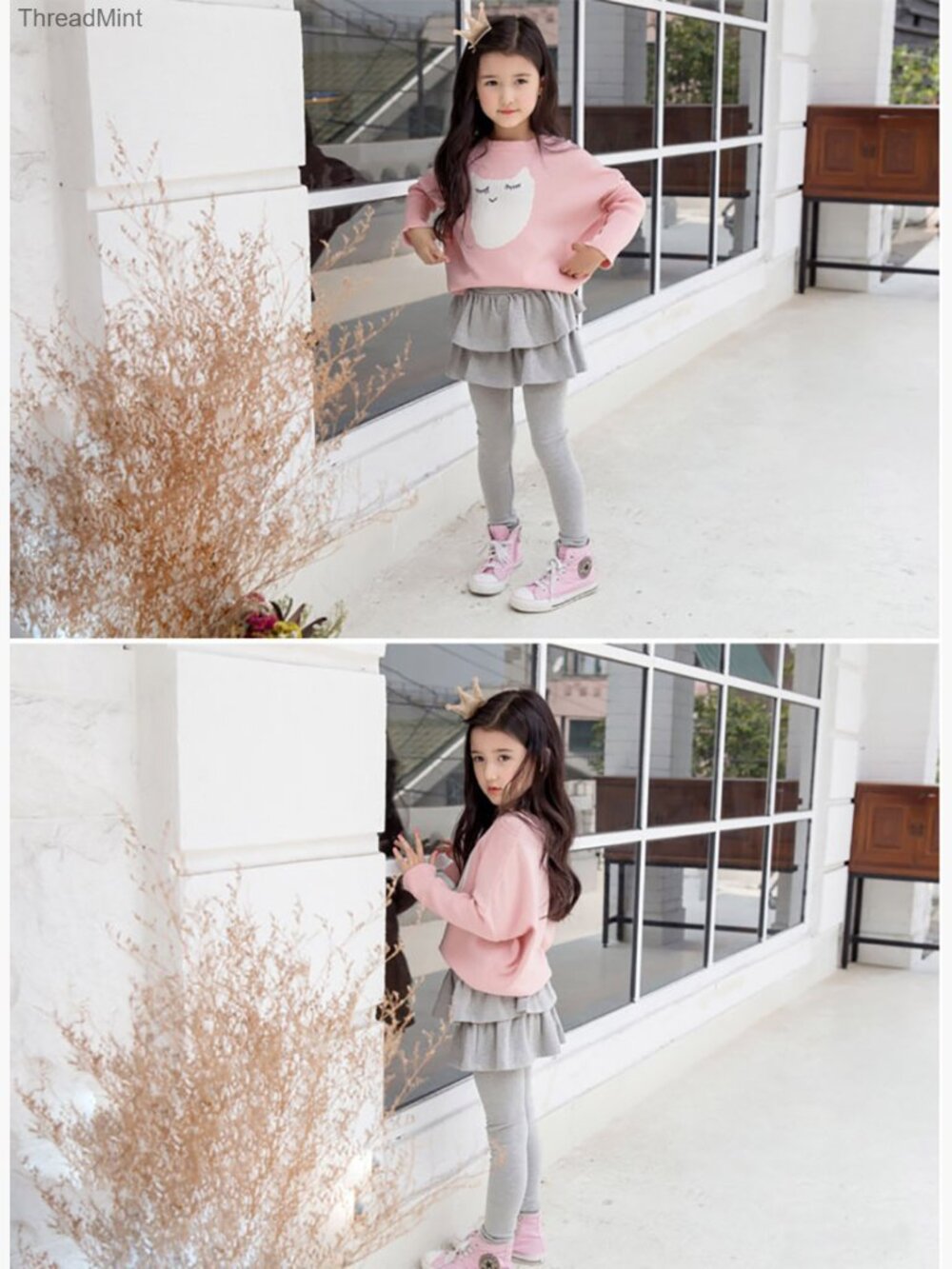 Girls School Uniform Pants Skirt Attached Leggings 2T-14Y - Picture 6 of 6